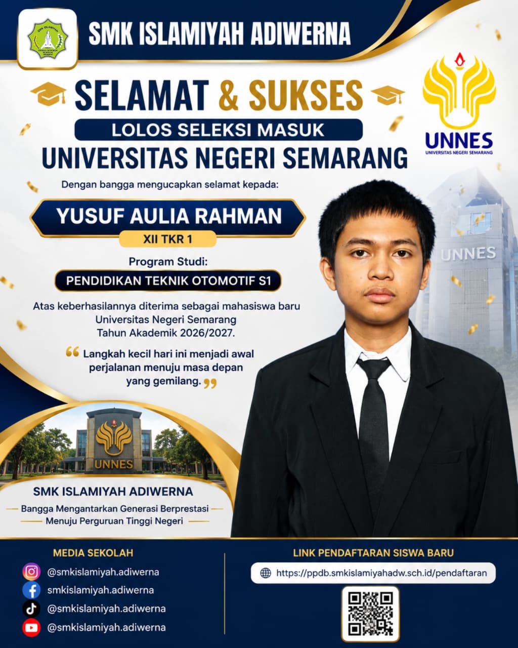 Lulus Seleksi Universitas Negeri Semarang